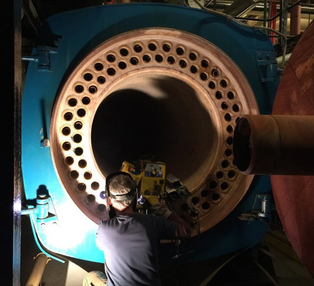 Mobile onsite boiler tube coded pipe welder repairs 